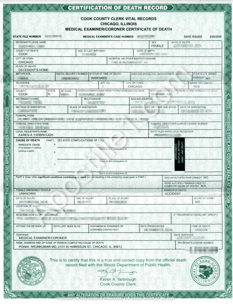 Death Certificates Online Apostille Services